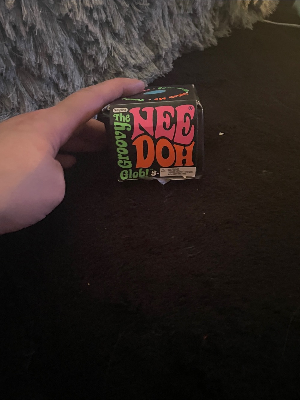 The Groovy NeeDoh Stress Ball - Black/Neon